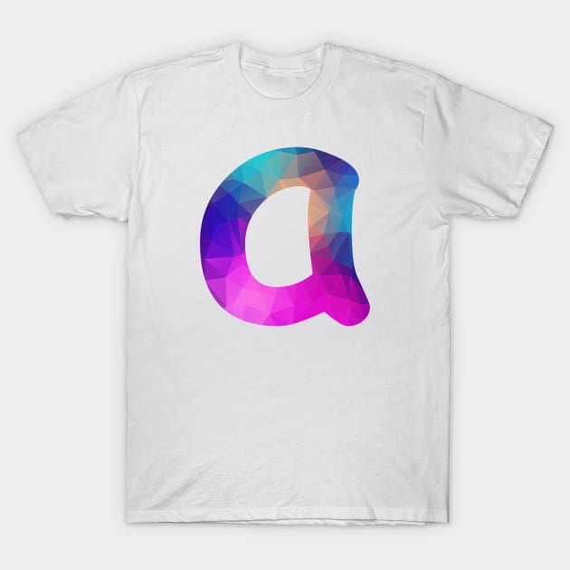 Letter a Lower Case Alphabet a Colorful Art Gift T-Shirt by Shariss